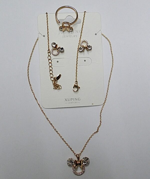 Gold Necklace, Earring and Ring
