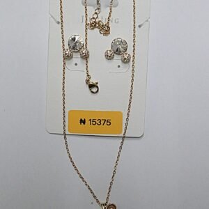 Gold Necklace and a pair of Earring