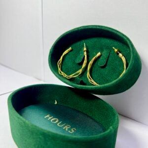 18k Multi-Strand Gold Hoop Earrings