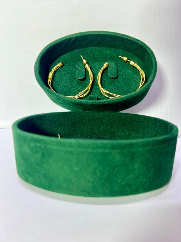 18k Multi-Strand Gold Hoop Earrings - Image 2