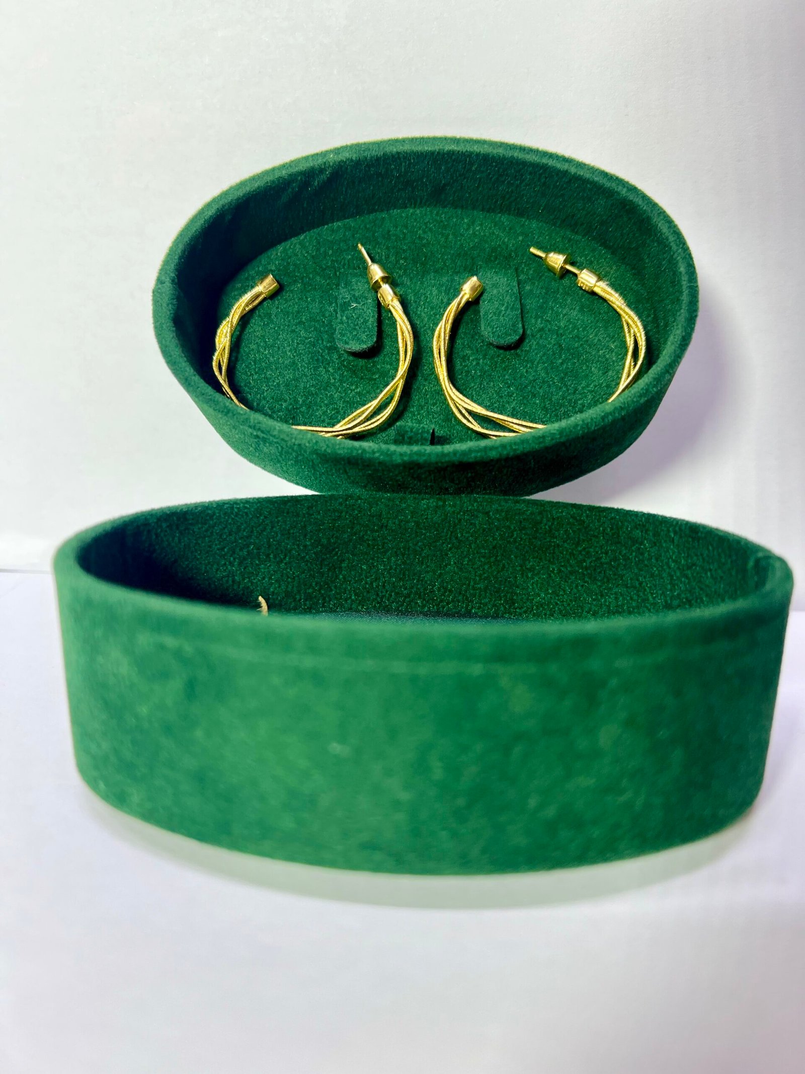 18k Multi-Strand Gold Hoop Earrings - Image 2